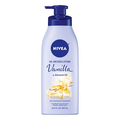 NIVEA Oil Infused Body Lotion, Vanilla and Almond Oil, 16.9 Fl Oz