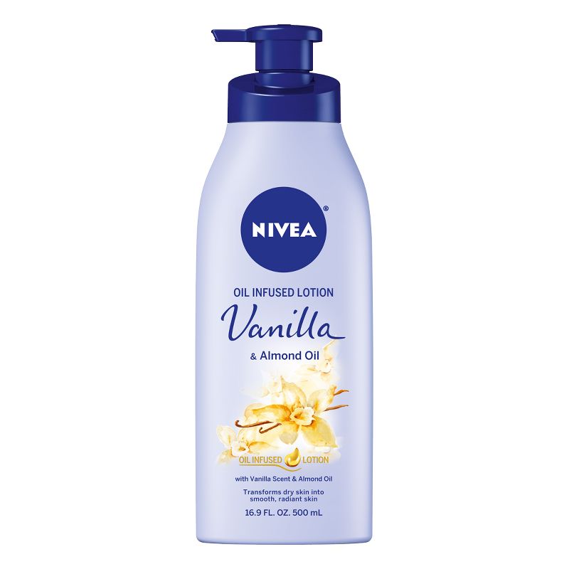Nivea Oil Infused Body Lotion with Vanilla and Almond Oil - 16.9 fl oz, 1 of 9