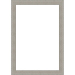 Amanti Art Woodgrain Stripe Chocolate Framed Dry Erase Magnetic Board - 1 of 4