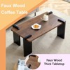 ALEXOUN Rectangle Coffee Table with Sturdy MDF Desktop & Metal Legs, Vintage Mortise Tenon Center Table for Home and Apartment - 4 of 4
