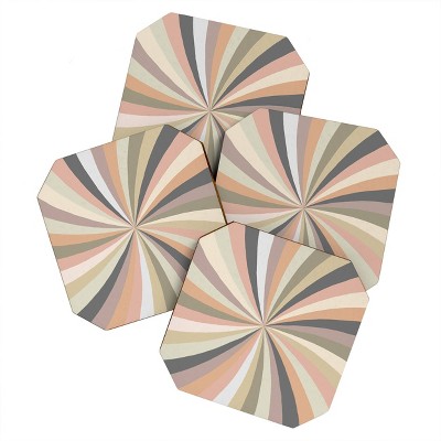 4pk Alisa Galitsyna Pastel Whirlwind Coasters - society6