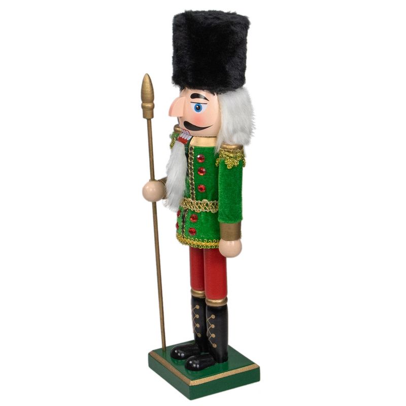 Northlight 14" Green and Red Christmas Nutcracker Soldier with Spear, 4 of 6