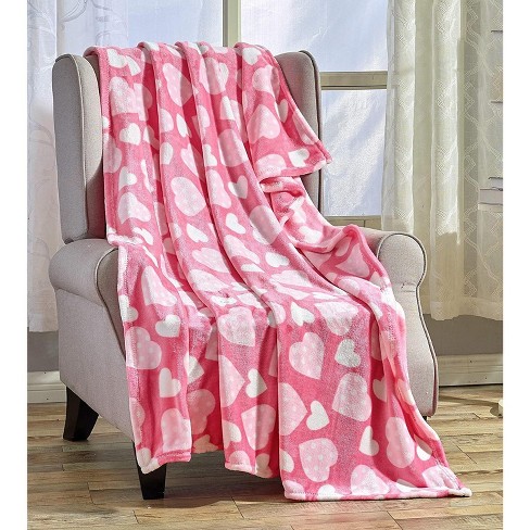 Valentine's Day Heart Collection Ultra Plush & Comfy Throw Blanket (50 ...