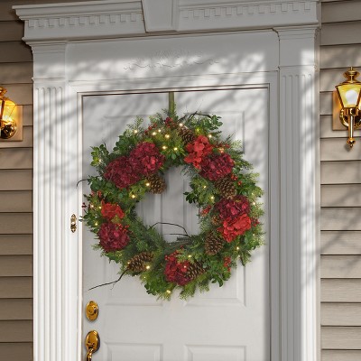 Evergreen Pinecone Charm 30" LED-Lit Christmas Wreath