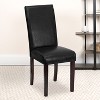 Emma and Oliver 2 Pack Black LeatherSoft Parsons Chair with Solid Hardwood Frame Construction - 2 of 4