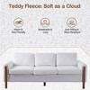83.86" Teddy Velvet Curved 3-Seater Sofa with High Weight Capacity, Durable Solid Wood Frame and Easy Maintenance - 3 of 4