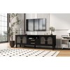 ORRD 68.9" Retro TV Stand for 75" TVs - Fluted Glass Doors & Wood Legs Media Console - 2 of 4