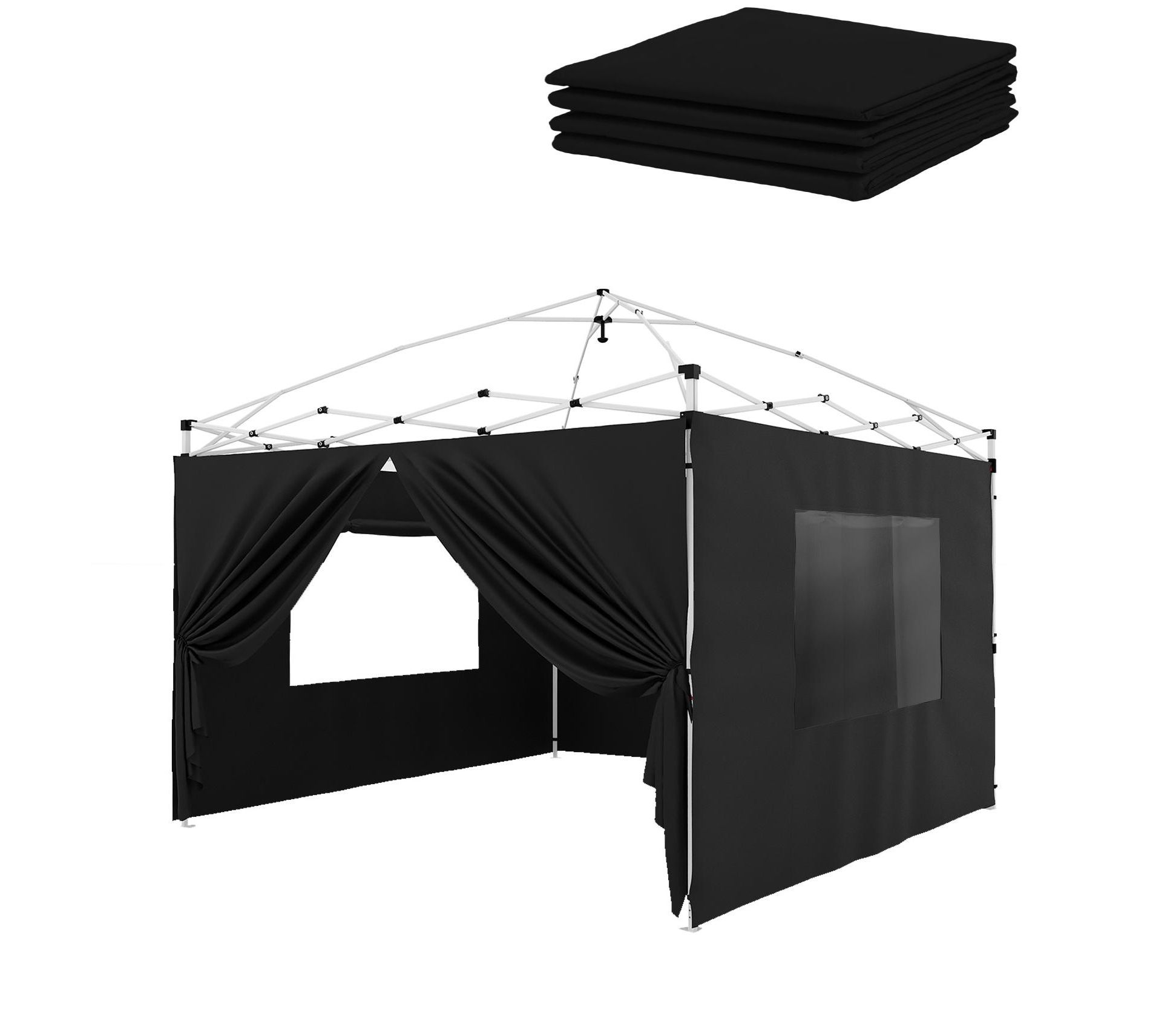 10x10 FT Replacement Canopy accessories, Silver Coated Upgrade for Pop Up Tents - Waterproof & UV Resistant Cover Only for Patio & Garden