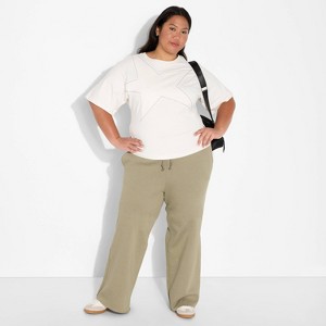 Women's Mid-Rise Wide Leg Sweatpants - Wild Fable™ - 1 of 3