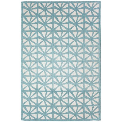 Liora Manne Carmel  Indoor/Outdoor Rug  Aqua..