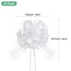 Unique Bargains Plastic Flower Ribbon Satin Gift Bow Pull Bows 12 Pcs - 3 of 4
