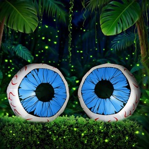 Joyfy 2 Packs Halloween Inflatables Outdoor Decorations, 3 FT Huge Eyeballs Inflatable for Halloween Party Indoor Outdoor Garden Lawn Yard Decoration - 1 of 4