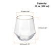 Unique Bargains Diamond Stemless Design Whiskey Glasses Drinkware - 2 of 4
