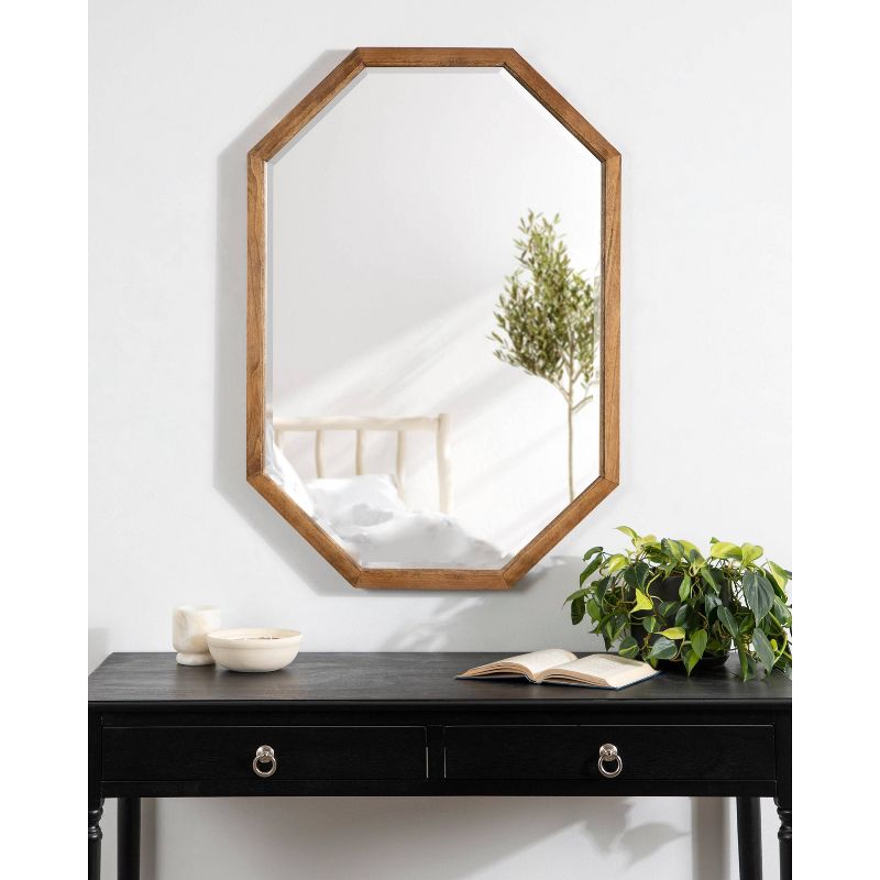 24&#34; x 36&#34; Hogan Framed Octagon Decorative Wall Mirror Rustic Brown - Kate &#38; Laurel All Things Decor, 6 of 9