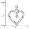 Black Bow Jewelry Diamond Accented Heart Pendant in Sterling Silver - 4 of 4