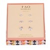 FAO Schwarz Silver Tone Cupcake and Peppermint Trio Earring Set - 2 of 2