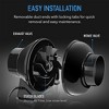 4" 195 CFM Inline Booster Duct Fan, Exhaust Blower For Grow Tent With Deflector, Removable Duct Ends With Locking Tabs, Ventilation Fan - 2 of 4