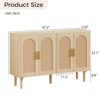 FONTOI 47.2" Storage Cabinet, Sideboard Cabinet with Round Handles, Buffet Cabinet with 4 Doors for Living Room, Dining Room, Wood, 47.2*13.8*29.9 - 2 of 4