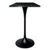 LeisureMod Verve 24" Sqaure Bar Height Dining Table - Modern MDF Top with Black Pedestal Base Counter Height Table for Kitchen, Home, and Pub - 2 of 4
