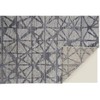 Gray Wool Geometric Hand Knotted Distressed Area Rug - 4 of 4