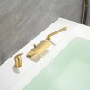 Sumerain Roman Tub Faucet with Hand Shower, High Flow Waterfall Bathtub Filler Brushed Gold Finish - 4 of 4