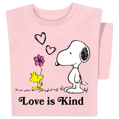 Collections Etc Peanuts Love is Kind Short Sleeve Graphic T-Shirt