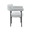 Meridian Furniture,Blake Grey Boucle Fabric Dining Chair, Set of 2 - 4 of 4