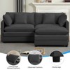 Mjkone 77'' L-Shaped Modular Deep Seat Sofa, Modern Chenille 3-Seat Cloud Sofa with Ottoman and Thickened Cushion - 3 of 4