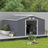 Outsunny Metal Storage Shed Organizer, Garden Tool House with Vents and Sliding Doors for Backyard, Patio, Garage, Lawn - 2 of 4