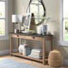 Hudson and Canal 22" Tall Table Lamp: Industrial Design, Concrete Base, Bronze Hardware, White Drum Shade - 4 of 4