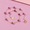 Pure Collection by Ross-Simons 2.70 ct. t.w. Pink Tourmaline Bead Station Bracelet in 14kt Yellow Gold - 3 of 4