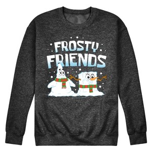 Men's - SpongeBob SquarePants - Frosty Friends Graphic Fleece Sweatshirt - 1 of 4