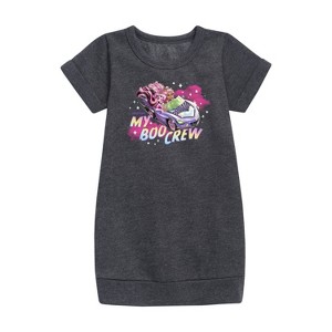 - Mattel - My Boo Crew Racecar Graphic Short Sleeve Fleece Dress - 1 of 2