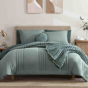 BAGOKIE 7 Pieces Bed in a Bag Comforter Set for All Season - 1 of 4