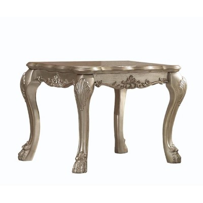 28" Dresden Accent Table with Storage Drawer - Acme Furniture: Square, Wood Legs, No Tools Assembly