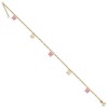 Black Bow Jewelry 14k Yellow Gold and Enameled Butterfly Adjustable Anklet, 10 Inch - 2 of 4