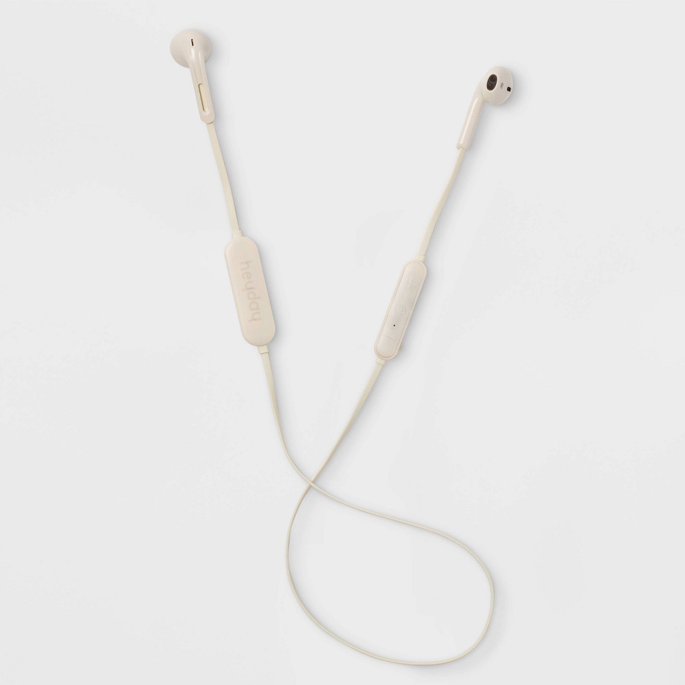 heyday Wireless Bluetooth Flat Earbuds - White Ivory