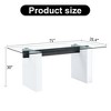 NicBex Dining Table 71" Modern Glass Rectangular Table with MDF Table Legs for Dining Room - 3 of 4