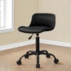 GlasFlength Task and Office Chairs Armless Office Chair Ergonomic Rolling Computer Desk Chair Work Chair for Office, Black, 18.5"*18.5"*25.5" - 2 of 4