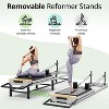 PAETA Pilates Reformer, 91" Foldable Pilates Machine with Adjustable Heights, Piano Wire Springs, and Jump Board - 2 of 4