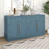 60" Sideboard Buffet Cabinet with Adjustable Shelves, Handles, MDF Storage Cabinet for Kitchen, Dining Room - 3 of 4