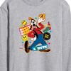 Men's - Disney - Goofy Sticker Look Long Sleeve Graphic T-Shirt - 2 of 4