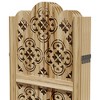 Wooakway Rustic Folding Wood Room Divider Vintage Freestand Privacy Screen for Room Seperation Living Room Bedroom Office Room - 4 of 4