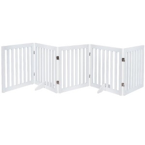 unipaws Classic Indoor Dog Gate Wooden Pet Safety Gate - 1 of 4