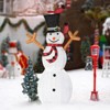 Angel Sar Lighted Snowman with Birds Christmas Decoration, 170 LED Pre-lit Snowman with Top Hat & Scarf, Outdoor Indoor Holiday Yard Decor - 4 of 4