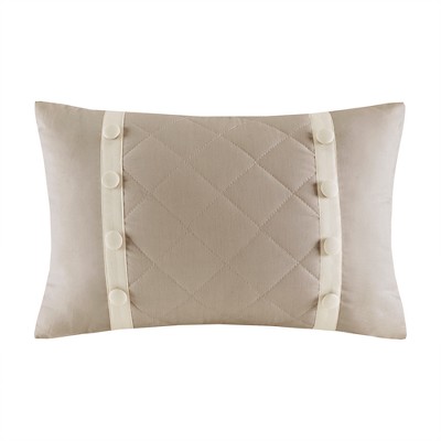 Khaki Cotton King Reversible Bedspread Set with Decorative Pillow