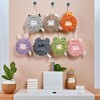 REGALWOVEN Chenille Soft Absorbent Quick Drying Fuzzy Ball Hand Towel with Hanging Loop 7" x 7" 1 Pc - 4 of 4