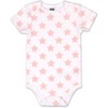 The Peanutshell Baby Girl Short Sleeve Bodysuit Set, 5 Pack, Blush Floral and Stars, Newborn to 24 Months - 3 of 4