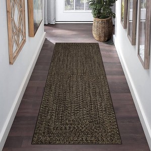 COZONY Washable Modern Area Rug Runner with Non-Slip Backing, Low Pile Braided Print Accent Carpet Mat for Living Room and Bedroom - 1 of 4