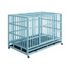 XBRIGH 48-Inch Blue\Orange\Green\Black Heavy Duty Dog Crate with Wheels, Sturdy Door Lock, Double Doors and Removable Tray Design - 2 of 4